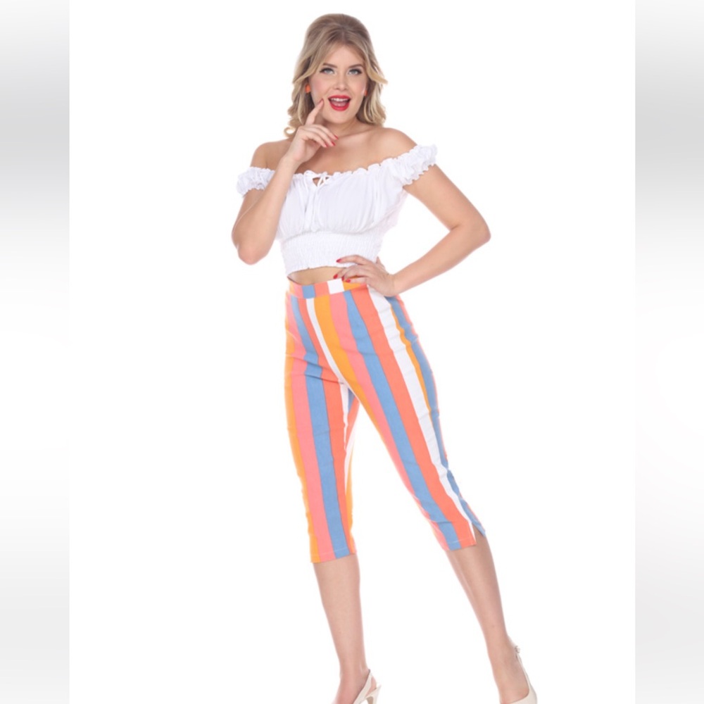 Bettie Page Honey Bop Capri - Sherbet